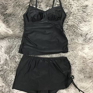 Christina Women's Swim Suit | Black | 2 Piece Set